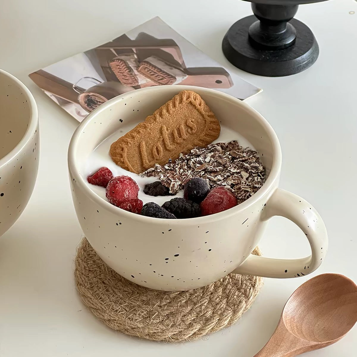 Speckled Ceramic Oatmeal Mug