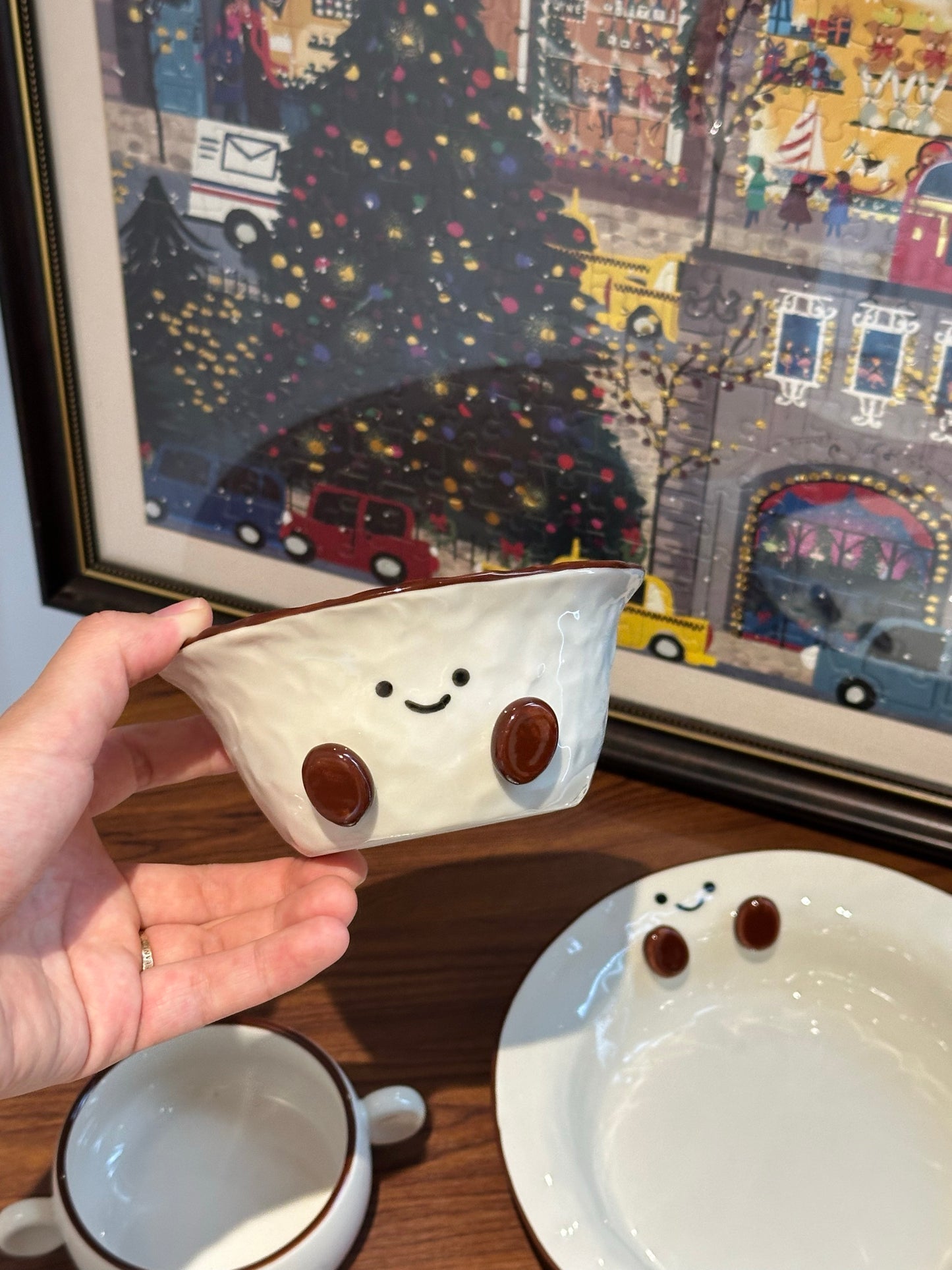 Smiley Bean Ceramic Bowl (2 Sizes)