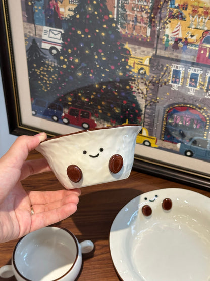 Smiley Bean Ceramic Bowl (2 Sizes)
