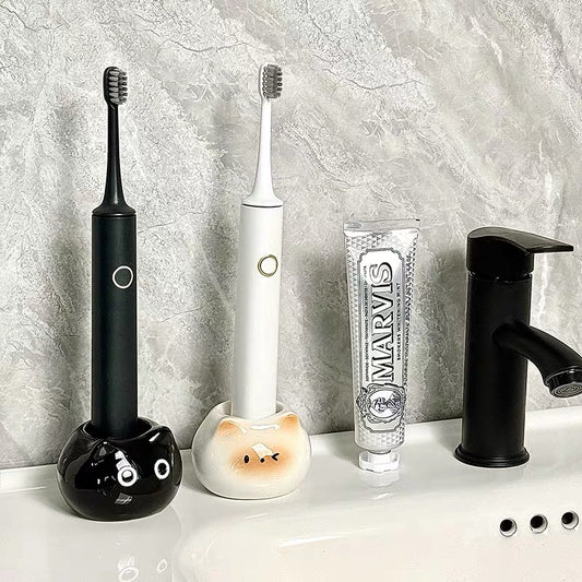 Cute Siamese Cat Ceramic Toothbrush Holder