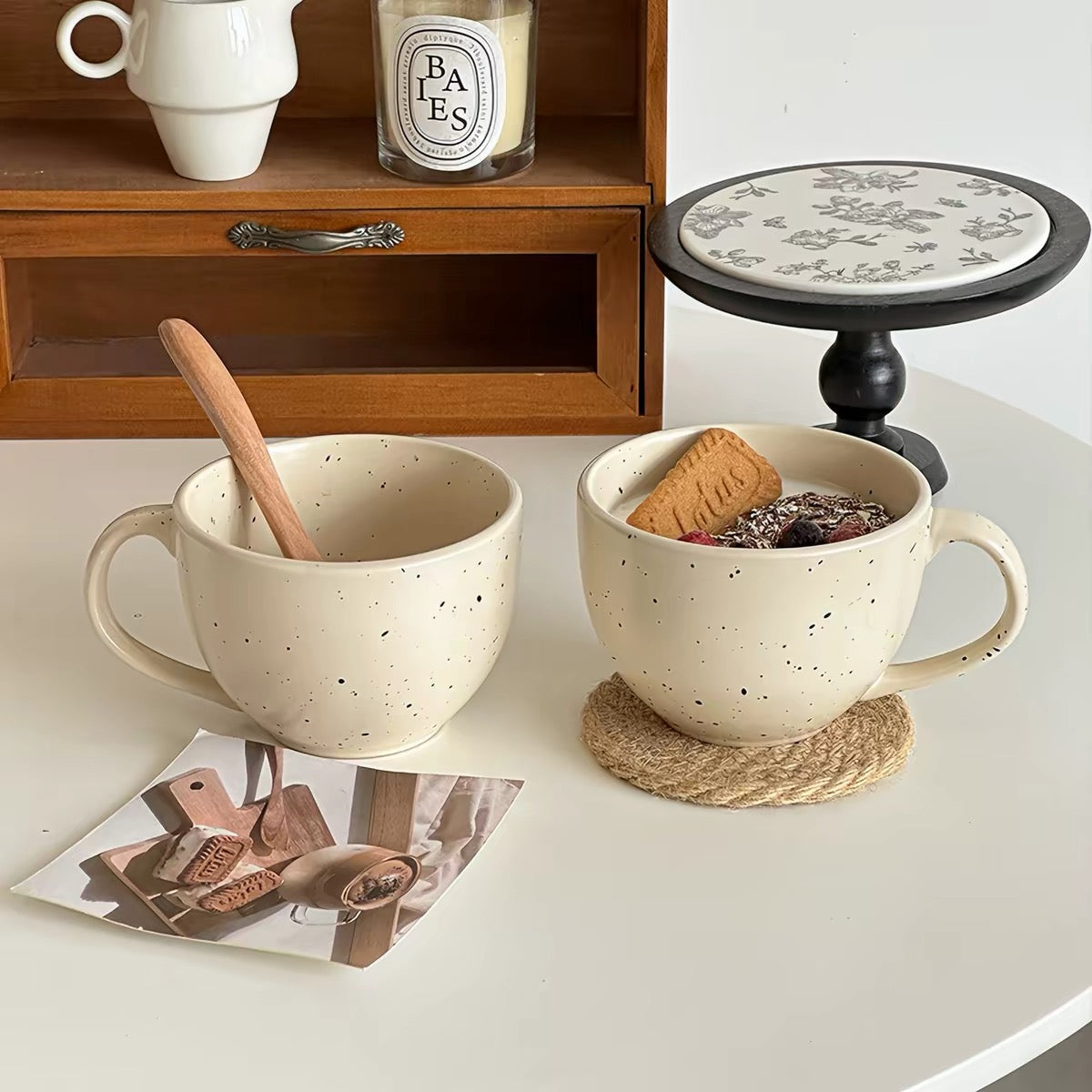 Speckled Ceramic Oatmeal Mug