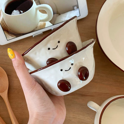 Smiley Bean Ceramic Bowl (2 Sizes)
