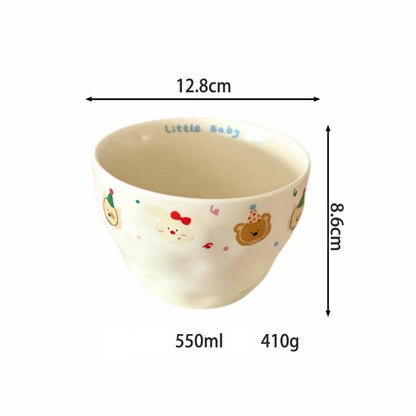 Cream-Colored Handcrafted Ceramic Bowl