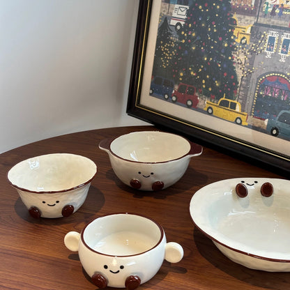Smiley Bean Ceramic Mini Bowl
