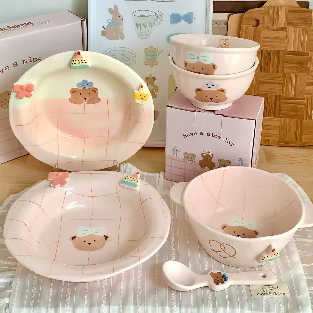 Sweet Bear Underglaze Ceramic Dinnerware Collection