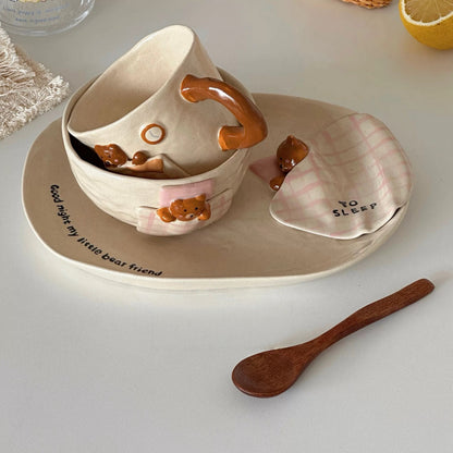 Vintage Sleepy Bear Ceramic Collection