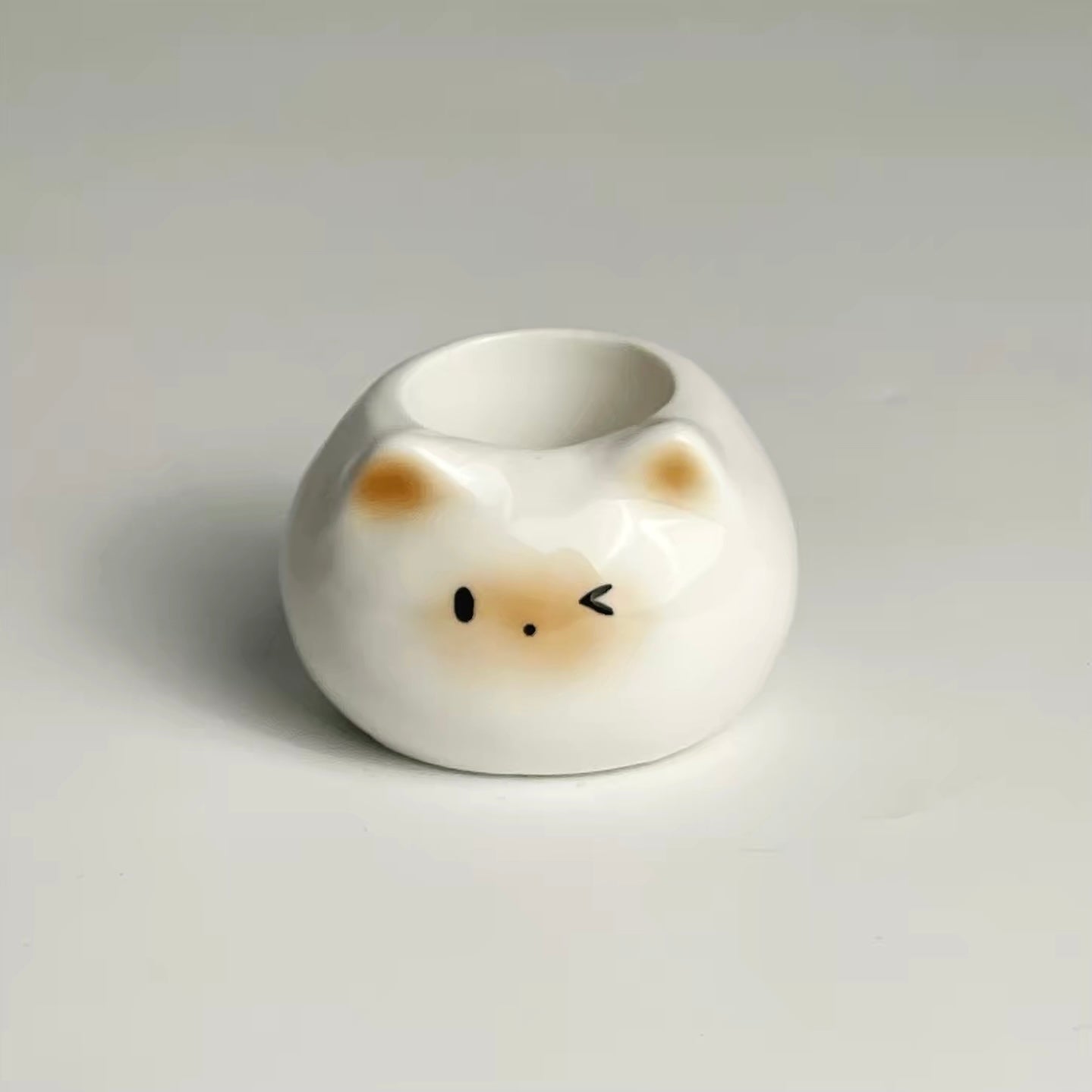 Cute Siamese Cat Ceramic Toothbrush Holder