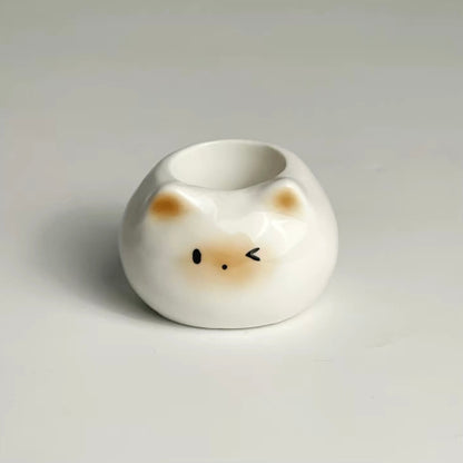Cute Siamese Cat Ceramic Toothbrush Holder