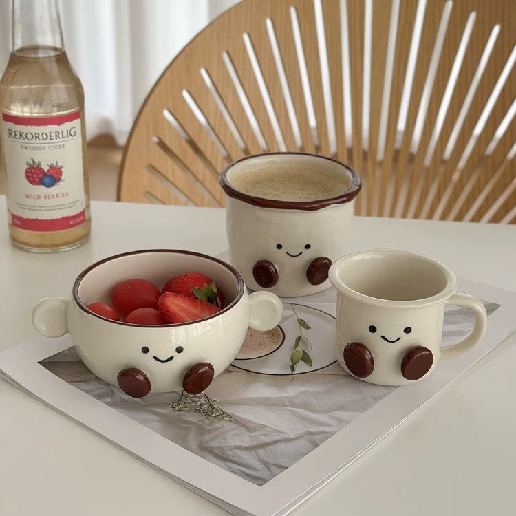 Smiley Bean Ceramic Mini Espresso Cup