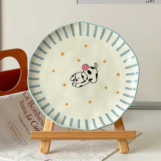 Cute Dalmatian Ceramic Dinner Plate
