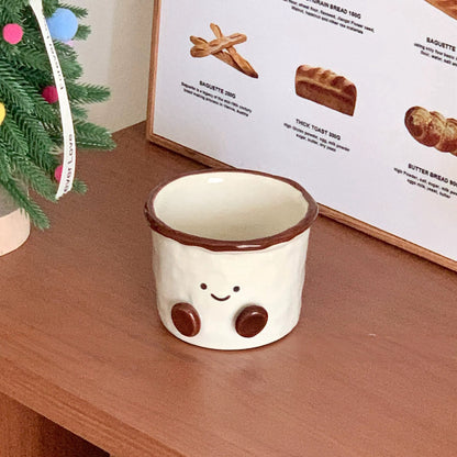 Smiley Bean Ceramic Coffee Cup