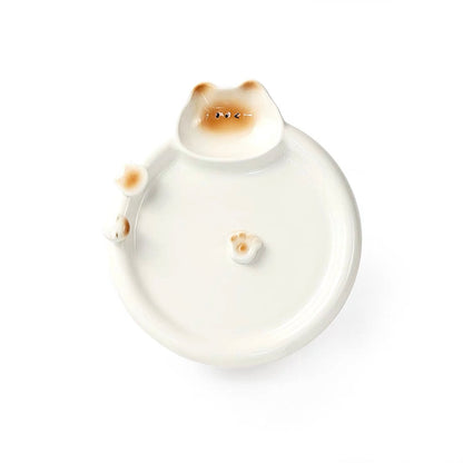 Cute Siamese Cat Ceramic Plate