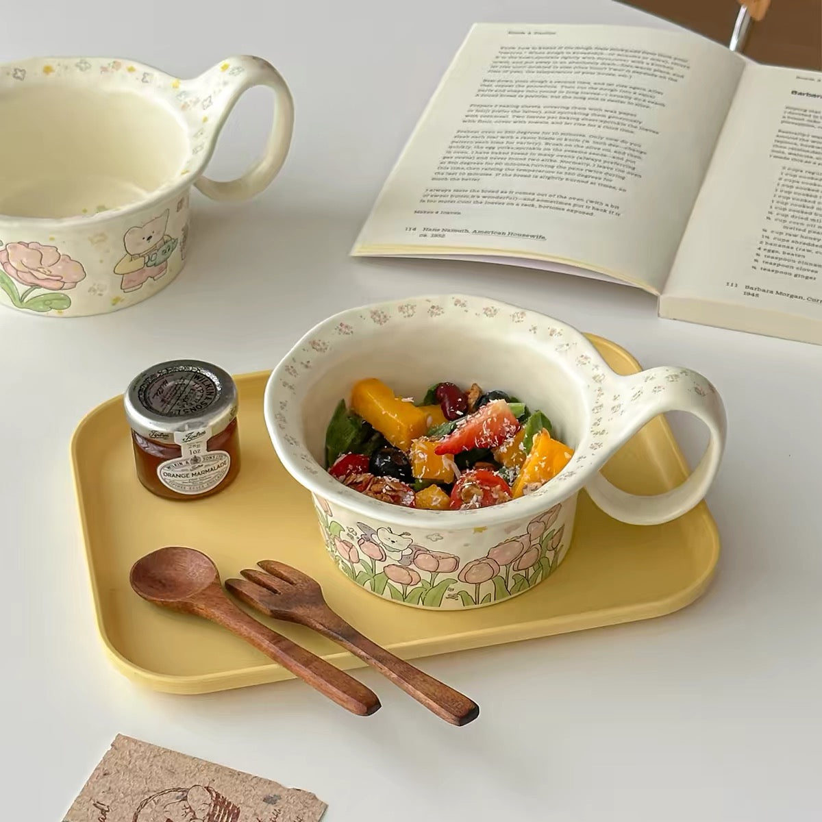 Spring Garden Westie Ceramic Mug Bowl