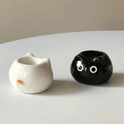 Cute Siamese Cat Ceramic Toothbrush Holder