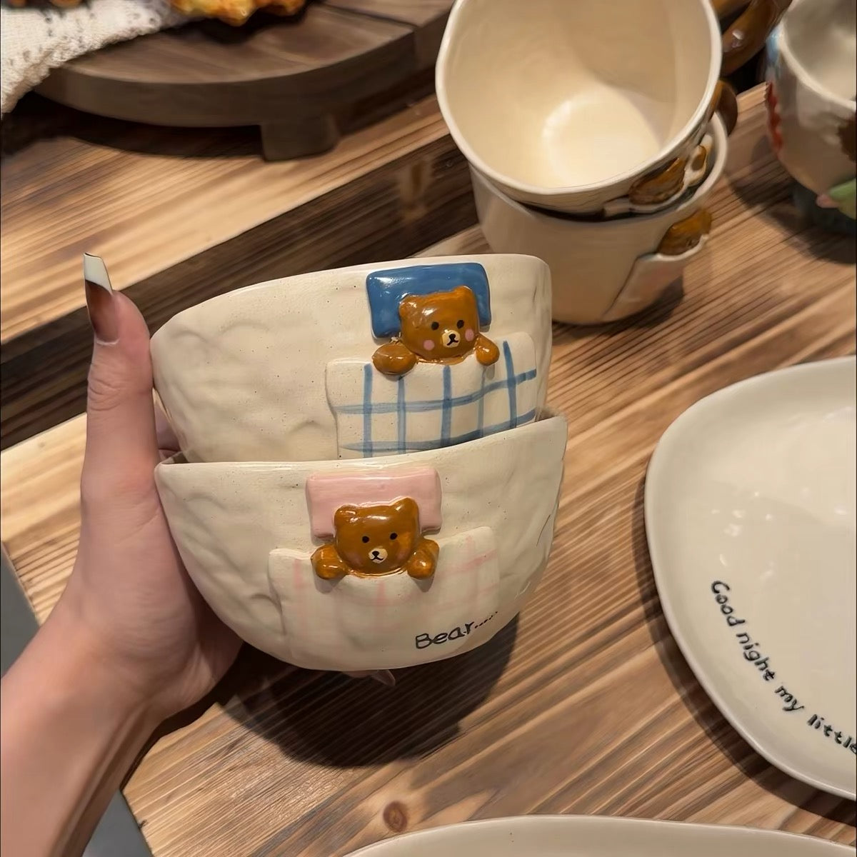 Vintage Sleepy Bear Ceramic Collection