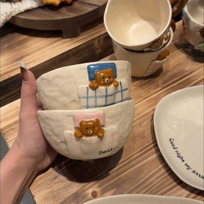 Vintage Sleepy Bear Ceramic Collection