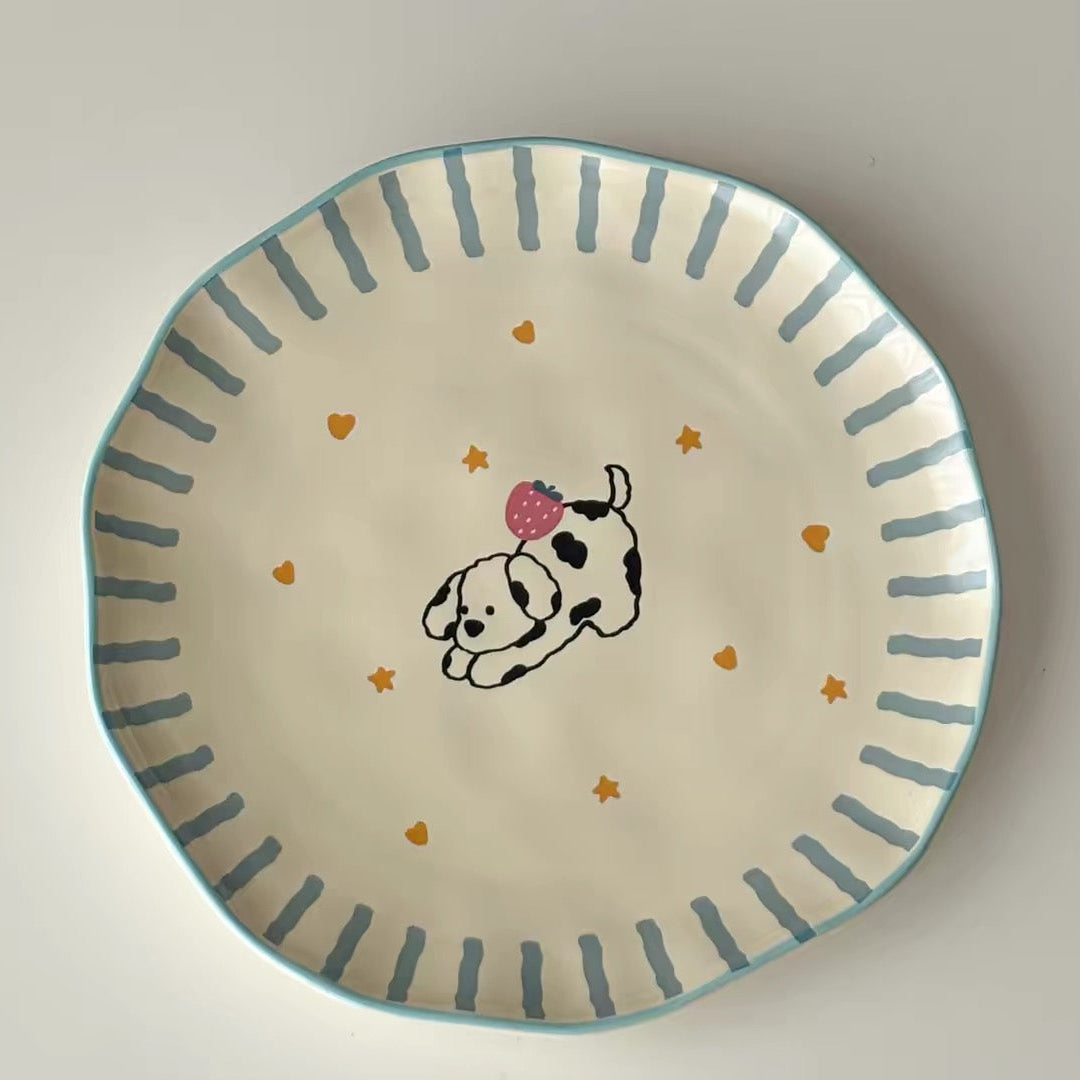 Cute Dalmatian Ceramic Dinner Plate