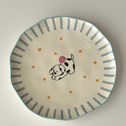 Cute Dalmatian Ceramic Dinner Plate