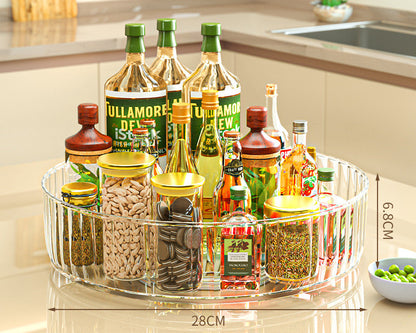 Transparent 360° Rotating Organizer Tray