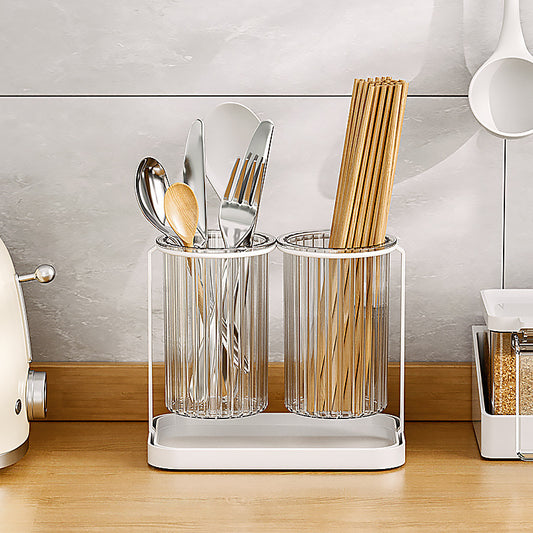 Dual Cup Utensil Draining Rack
