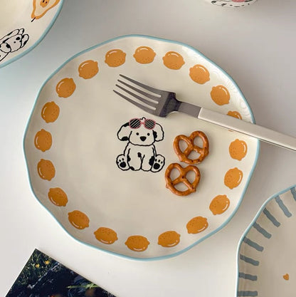 Cute Dalmatian Ceramic Dinner Plate