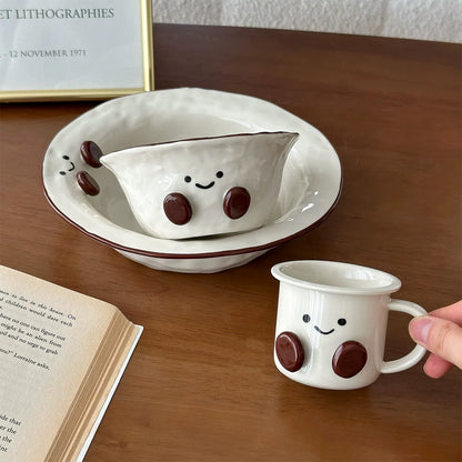 Smiley Bean Ceramic Bowl (2 Sizes)
