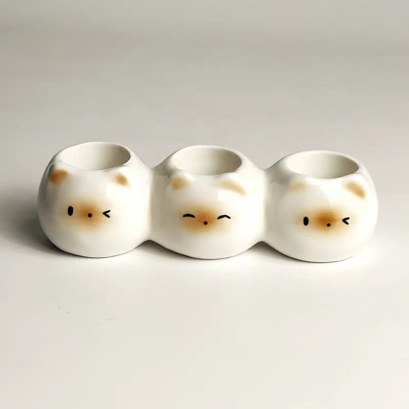 Cute Siamese Cat Ceramic Toothbrush Holder