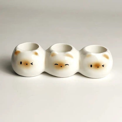 Cute Siamese Cat Ceramic Toothbrush Holder