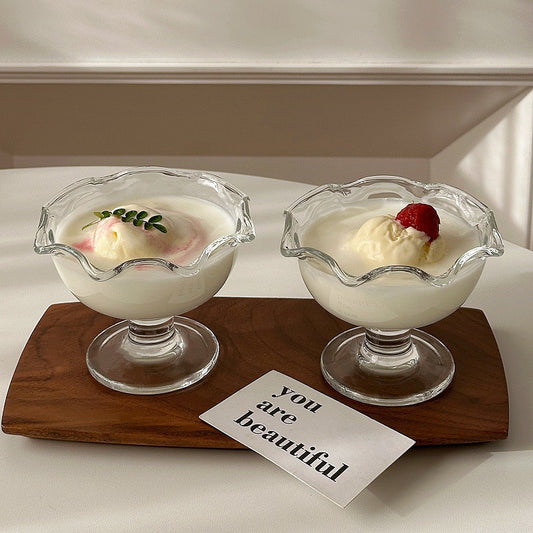 Minimalist Petal Glass Dessert Cup