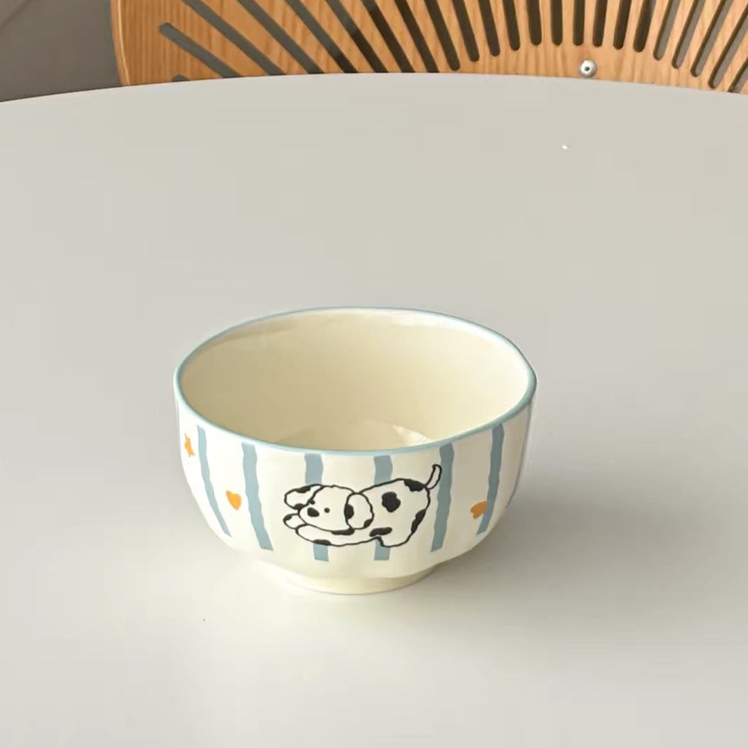 Cute Dalmatian Ceramic Rice Bowl