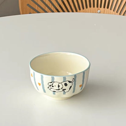 Cute Dalmatian Ceramic Rice Bowl