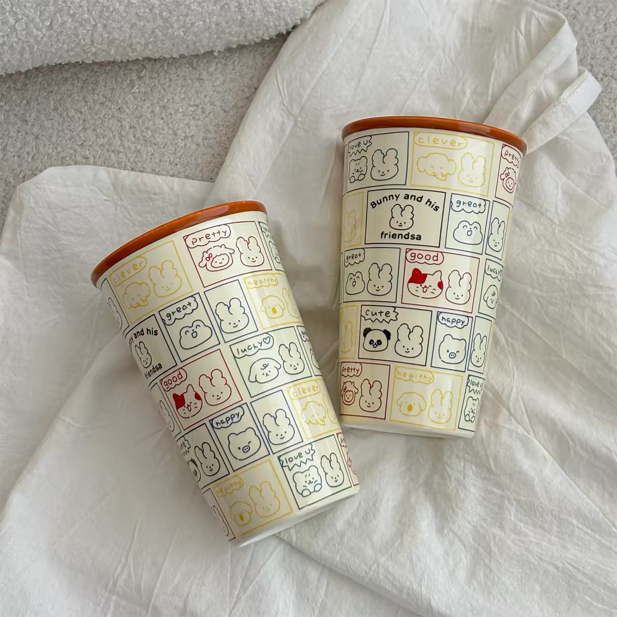 Bunny Doodle Ceramic Mug