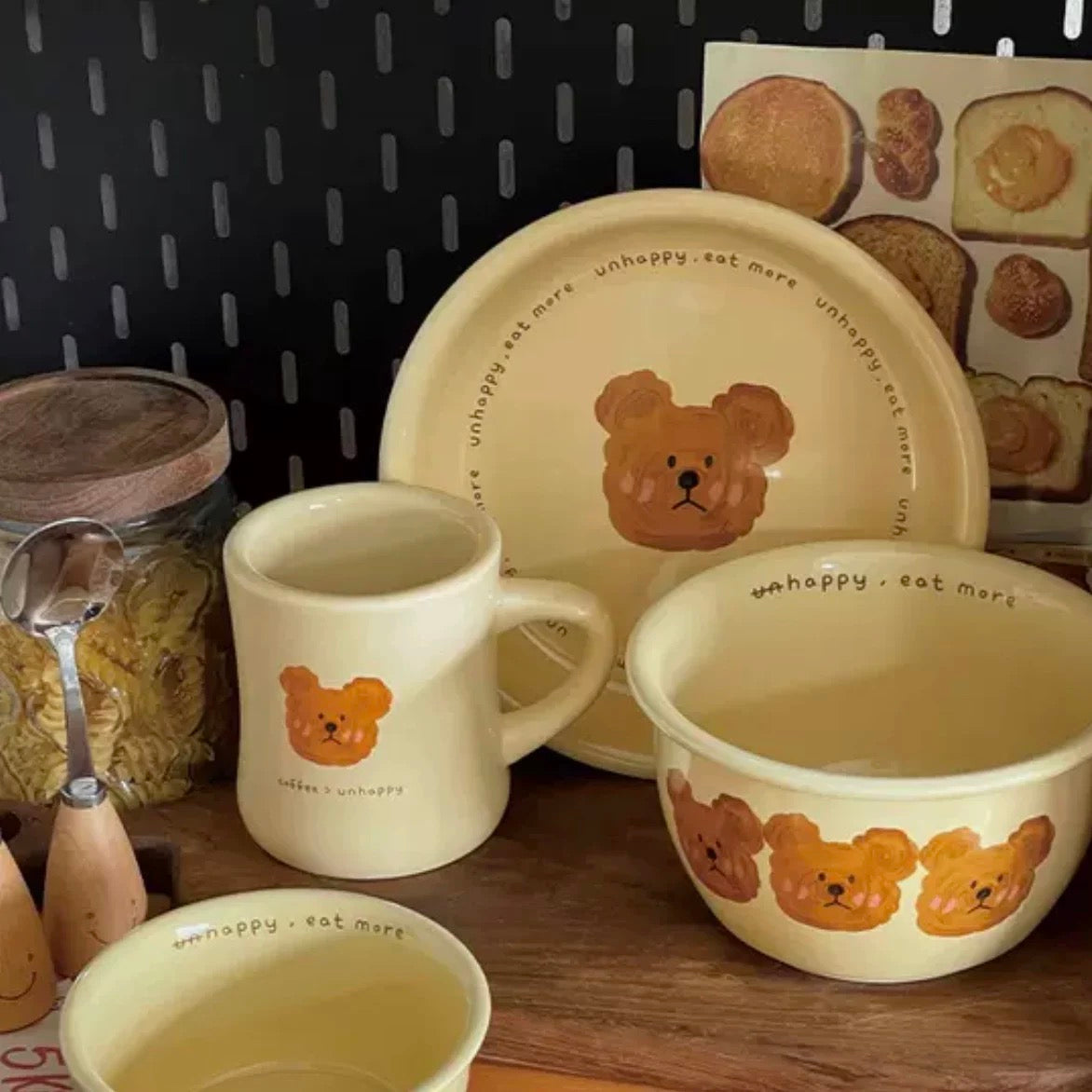 NoEmo Bear Ceramic 4-Piece Set