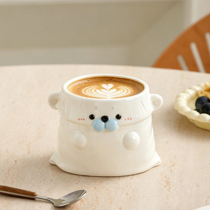 Cute White Seal Multi-Purpose Ceramic Cup