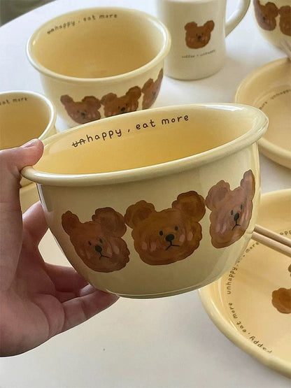 NoEmo Bear Ceramic Noodle Bowl
