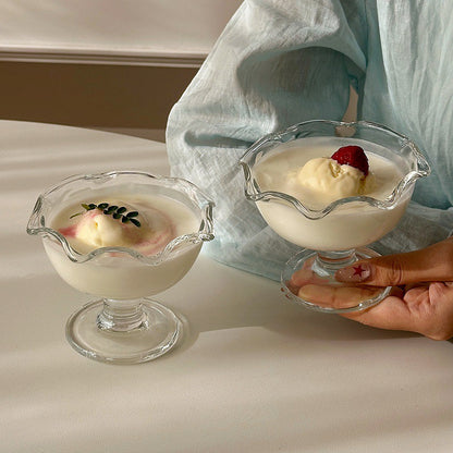 Minimalist Petal Glass Dessert Cup