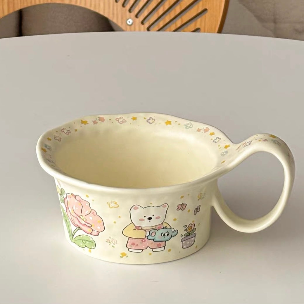 Spring Garden Westie Ceramic Mug Bowl