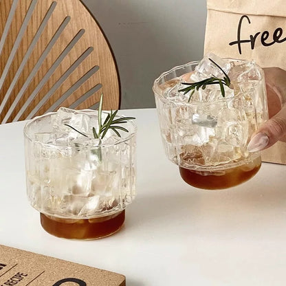 Retro Ribbed Heat-Resistant Glass Cup