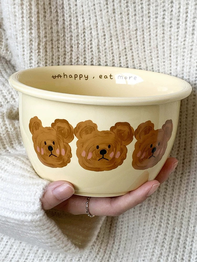 NoEmo Bear Ceramic Noodle Bowl
