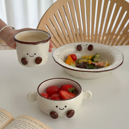 Smiley Bean Ceramic Mini Espresso Cup