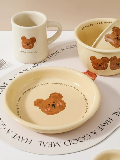 NoEmo Bear Ceramic Plate