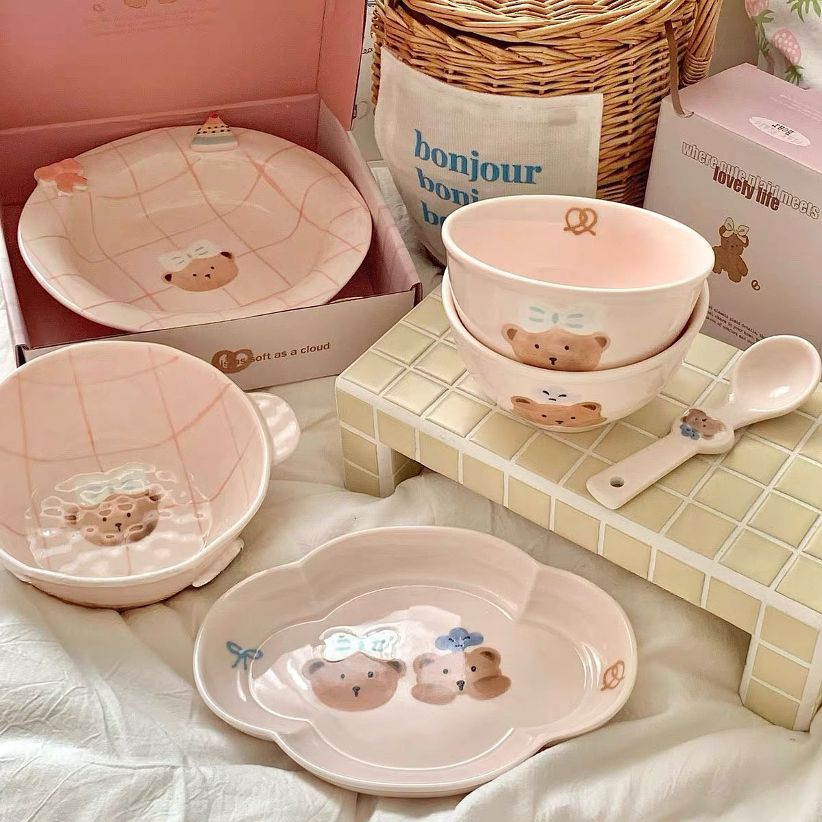Sweet Bear Underglaze Ceramic Dinnerware Collection