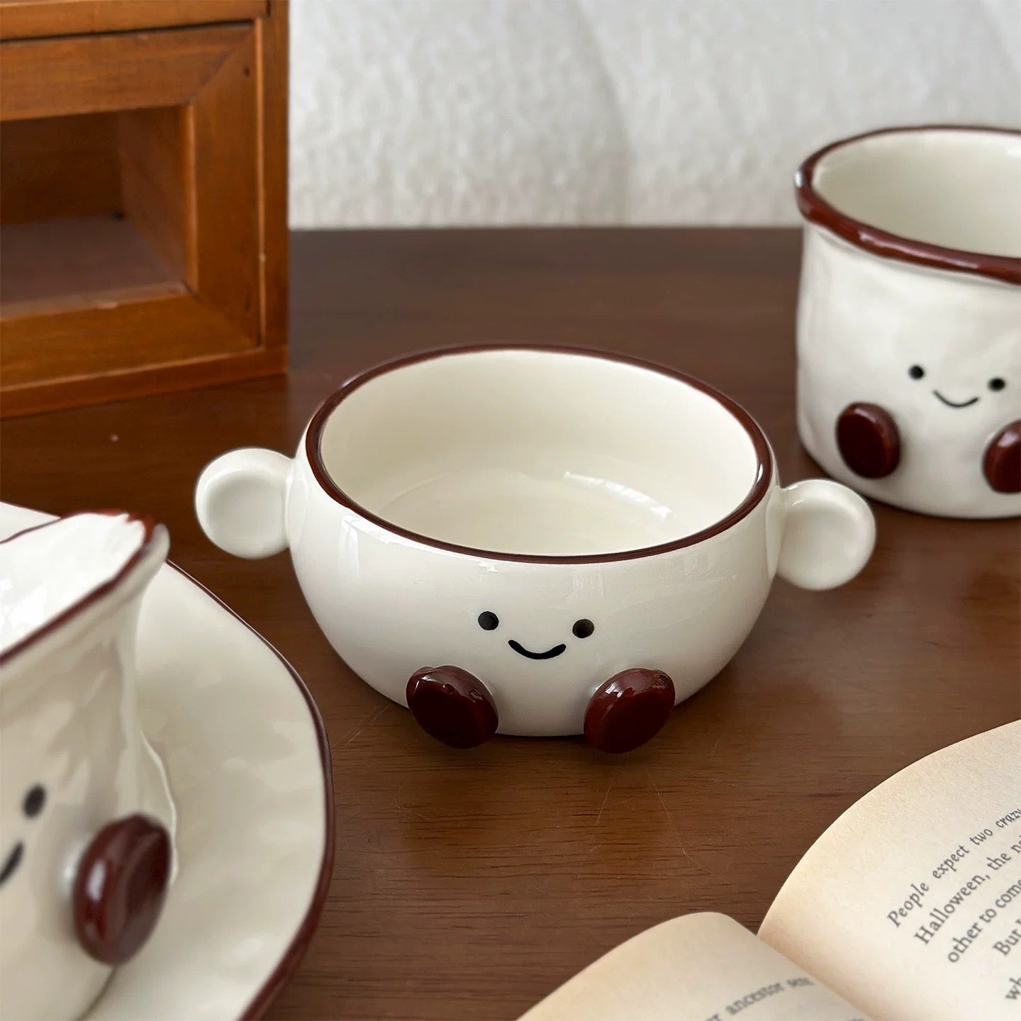 Smiley Bean Ceramic Mini Bowl