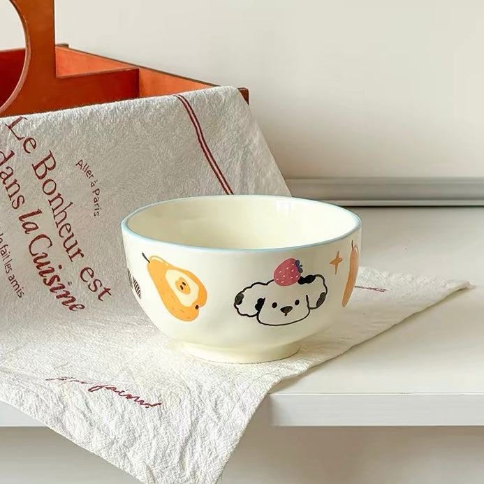 Cute Dalmatian Ceramic Rice Bowl
