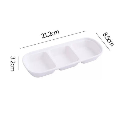 Ceramic Snack & Sauce Divider Dish