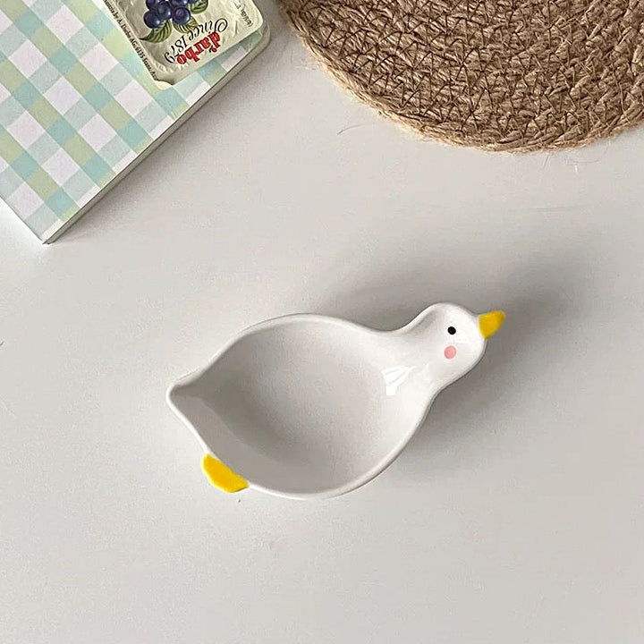 Cute Shaped Embossed Ceramic Sauce Dish