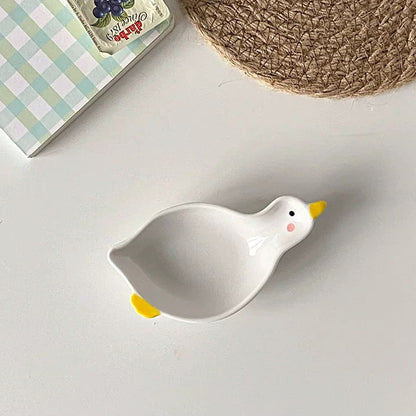 Cute Shaped Embossed Ceramic Sauce Dish