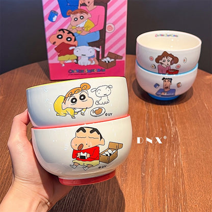 Crayon Shinchan Family Ceramic Bowl Set (Gift Box)