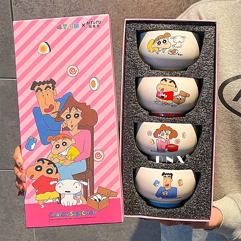 Crayon Shinchan Family Ceramic Bowl Set (Gift Box)
