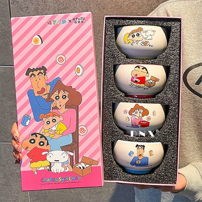 Crayon Shinchan Family Ceramic Bowl Set (Gift Box)